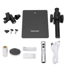 (As show, One size) Digital Microscope 360 Degree Adjustable 12MP USB Handheld Camera with 1500X Magnification Lens and Ring Light