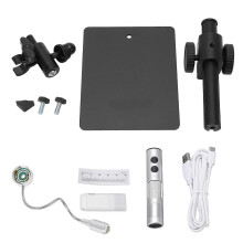 (As show, One size) Digital Microscope Magnifier 12MP 750X Magnification 360 Degree Adjustment USB Electron Microscope with Universal Light