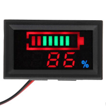 (As show, One size) YB27VE Electric Car Digital LED Voltage and Electricity Dual Meters Tester Battery Power Display Voltage MeterLithium Battery 48V