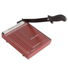 (As show, One size) Manual Paper Cutter Accurate Clean Cutting A5 Paper Trimmer with Arc Handle Positioning Ruler for School Office Wood