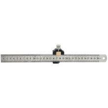 (As show, One size) Woodworking Ruler Limiting Set Stainless Steel Ruler with Aluminum Limiting Block Multifunctional Measuring Tool Kit