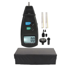 (As show, One size) Tachometer LCD Digital Handheld Contact Non Contact 4 Test Mode High Accuracy RPM Wide Range