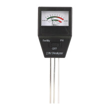 (As show, One size) Soil PH Meter Accurate Detection Multifunctional Small Lightweight 2 in 1 Soil Meter for Detecting Moisture Light PH