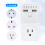(As show, One size) 1800W Intelligent Programmable Countdown Timer Socket Electronic Timer Switch Surge Protector Outlet Dual USB Port with EU Plug 4