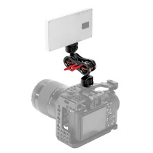 (As show, One size) Flexible Magic Articulating Arm with Dual Ballhead Camera Monitor Mount Bracket Aluminum Alloy Dual 1/4 Inch Screws 360 Rotatable for Field Monitor L
