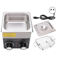 (As show, One size) Ultrasonic Cleaner Household Glasses Washing Machine Stainless Steel Hardware Parts A1.3LAU Plug 220V