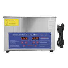 (As show, One size) 4.5L Ultrasonic Cleaner SUS304 Stainless Steel Adjustable Temperature Timing Industrial Cleaning Machine US Plug 110V