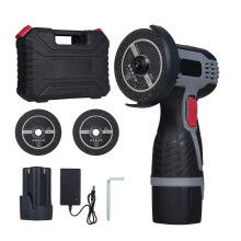 (As show, One size) Angle Grinder 28000RPM Cordless Angle Grinder Electric Grinding Tool Mini Angle Grinder with 16.8V 2*1500mAh Battery and Cutting Blades LED Digital Di