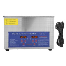 (As show, One size) 4.5L Ultrasonic Cleaner SUS304 Stainless Steel Adjustable Temperature Timing Industrial Cleaning Machine UK Plug 220V