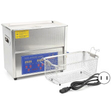 (As show, One size) Ultrasonic Cleaner 6L Ultra Sonic Tank Bath Cleaning Heater Timer Digital Display MH031XUS Plug 110V