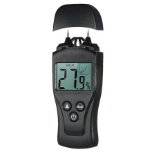 (As show, One size) Handheld Mini Moisture Meter Digital LCD Lumber Damp Meter Wood Moisture Detector Humidity Tester for Timber Wood Drywall Plants Sheetrock Brick Morta