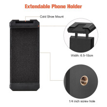 (As show, One size) Vlog Shooting Kit Mini LED Video Light + Super Cardioid Condenser Microphone + Extendable Phone Clip + Tripod with 3 Levels of Adjustable Brightness f