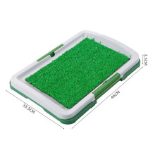 (As show, One size) Dog Litter Box Pad Potty Training Synthetic Grass Mesh Tray 3 Layer Pet Toilet for Dogs Indoor Outdoor Use