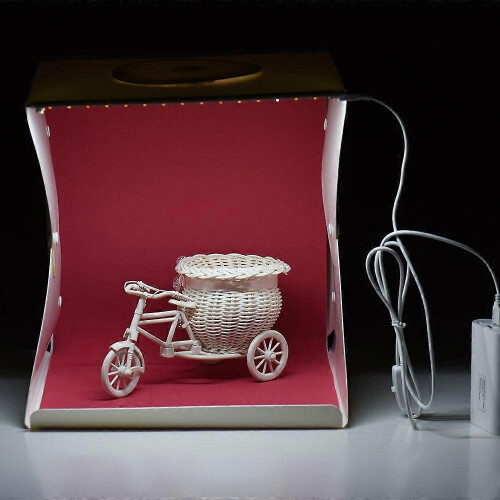(As show, One size) 13 * 12.2 * 11.8 Medium Foldable Photography Lightbox Studio Soft Box Light Tent Cube 2