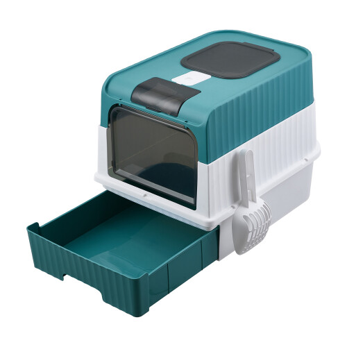 Living And Home Large Fully Enclosed Cat Litter Box with UV Sterilization 2