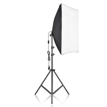 (As show, One size) Andoer Studio Photography Softbox Kit with 50x70cm Softbox * 1 + 2M Metal Tripod Stand * 1 for Live Streaming Portrait Product Photo Video