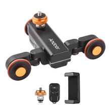 (As show, One size) Motorized Camera Video Trolley with Scale Indication Motorized Video Slider Skater 3 Speeds Adjustable with 2.4G Remote Control Phone Holder