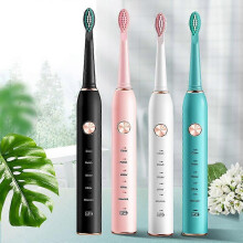 (As show, One size) Electric Toothbrush Oral Care Rechargeable Toothbrush 2-Minute Timer 30-Second Reminder 180-Minute Battery Life IPX7 Waterproof Comfortable Grip