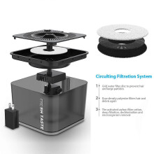 (As show, One size) 2.5L Automatic Pet Water Fountain Silent Drinking Electric Water Dispenser Feeder Bowl with LED Light for Cats Dogs Multiple Pets