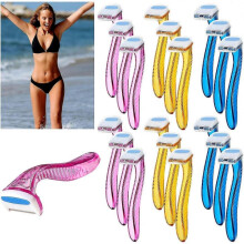 18 Pieces Women'S Razor Bikini Trimmer Durable Travel Accessories Women Razors Shaver Pubic Hair Removal Beauty Razor T-red