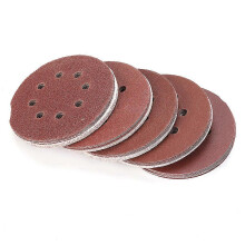 (As show, One size) 50PCS 125mm Round Shape Sanding Discs 40 60 80 120 240# Grit Sand Papers with 8 Holes