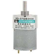 (As show, One size) DC Gear Motor Micro Low Speed Large Torsion Permanent Magnet 24V XD37GB3530500rpm/min