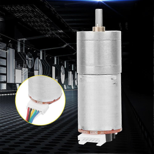 (As show, One size) DC 6V Encoder Gear Motor Speed Reduction Motor for Robot RC Car DIY Engine Toy 1