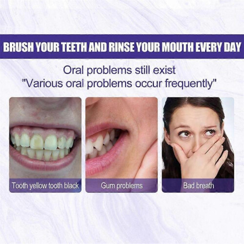 2PCS Whitening Toothpaste Non-invasive Purple Toothpaste Teeth Care Cleaning Products 1