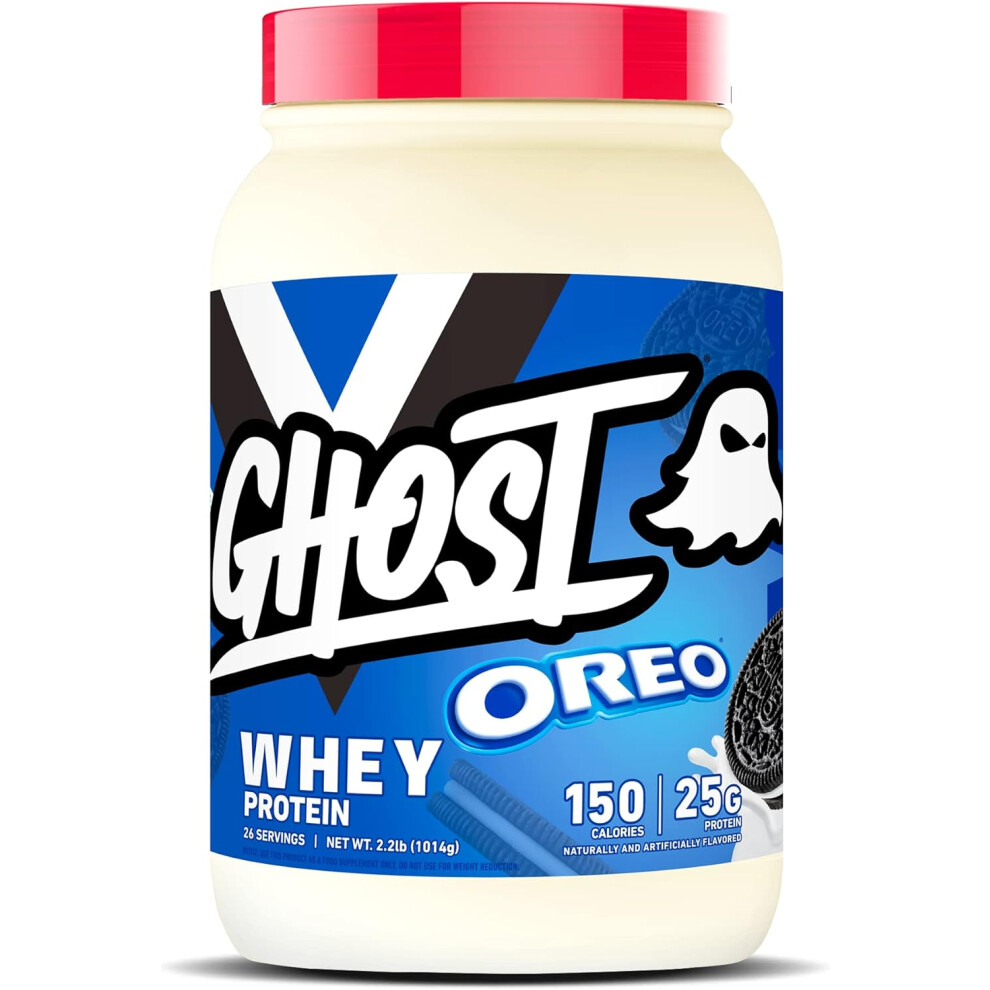 GHOST Whey Protein Powder, Oreo - 2.2 LB Tub