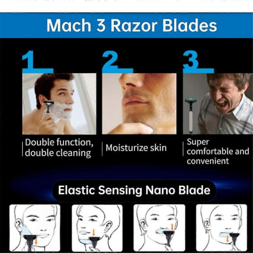 32PCS Razor Blades Refills Manual Mach 3 Blades Refills 2