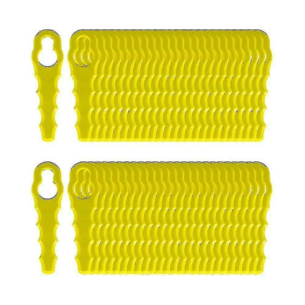 Pack Of 50 Replacement Blades Compatible with Ryobi Edger, Double Head Serrated Blades Rac155 Rac157 Rac158
