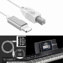 (As show, One size) Lightning To Type-b Midi Keyboard Converter Usb 2.0 Cable suitable for Iphone 7 8 X Ipad-C15