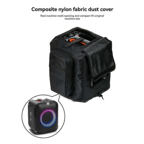 (As show, One size) Speaker Cover Shockproof Protective Speaker Case with Side Microphone Storage Bag compatible with PartyBox Enco 2