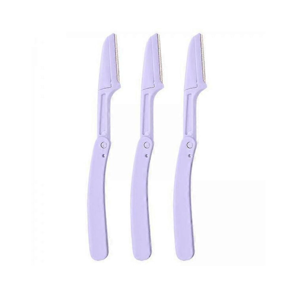 (3 Pcs) 2-4pack 3 x Foldable Eyebrow Trimmer Razor Steel Blade Reusable for Men Women