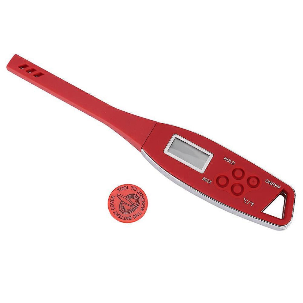 (As show, One size) Waterproof Quick Reading BBQ Thermometer Smoker Temp Gauge Temperature Probe(Red)-image-OPC-PHG9WKP-NEW