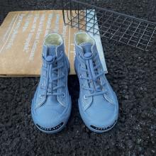 (Light Blue, UK 11Kids=EU 30) Kids Boys & Girls High Top Canvas Shoes Trainers Sneakers UK