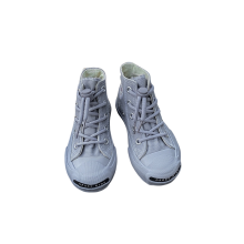 (Grey, UK 11Kids=EU 30) Kids Boys & Girls High Top Canvas Shoes Trainers Sneakers UK