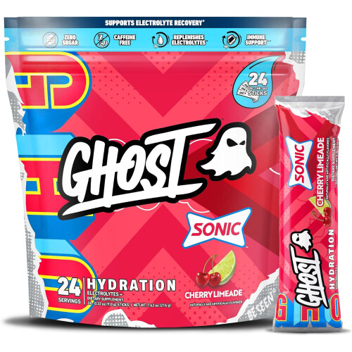 Ghost GHOST Hydration Packets, Sonic Cherry Limeade, 24 Sticks