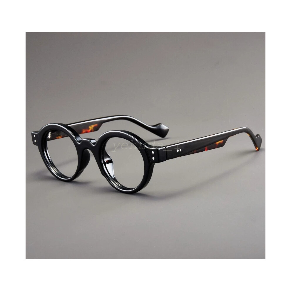Black ( Framed Hawksbill Legs, +3.50 Strength) Women Men Round Blocking Reading Glasses Clear Lens Fashion Glasses