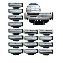 16pcs Compatible compatible Mach 3 Blades Less Steel Blades Replacments