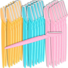 48 Pieces Facial Razor Eyebrow Razor Trimmer with Precision Cover