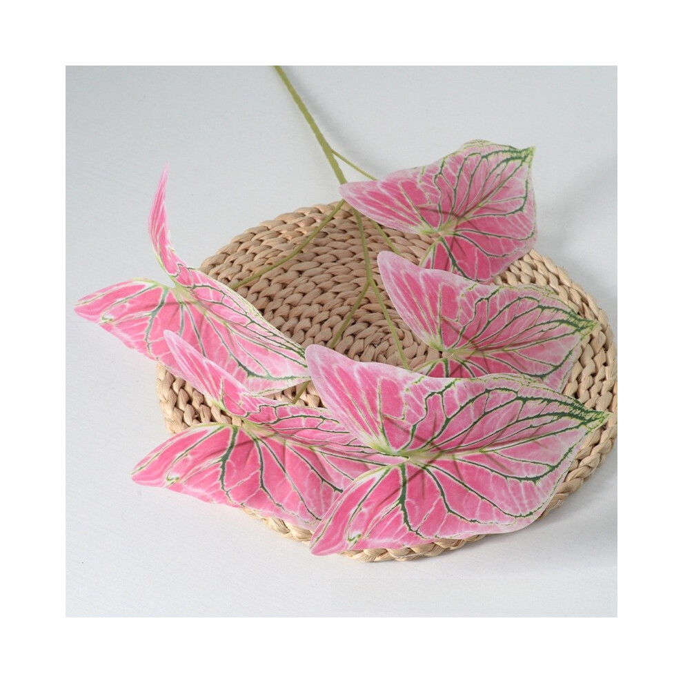 (Light Pink)Simulation de feuilles de taro colorées plantes vertes décoration jardin intérieur aménagement paysager