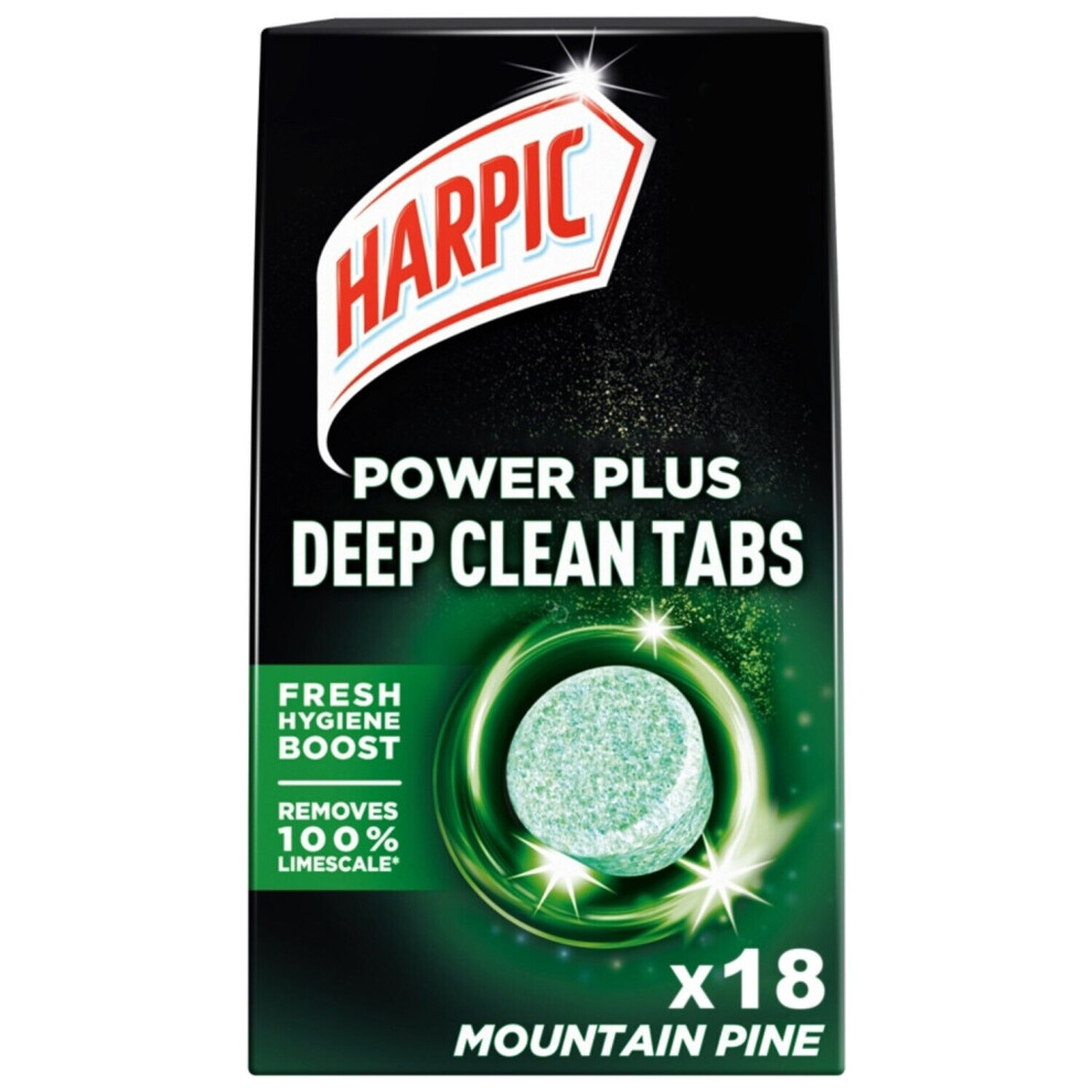 18 x Harpic Power Plus Deep Cleaning Toilet Tablets Mountain Pine Bulk Buy Tabs