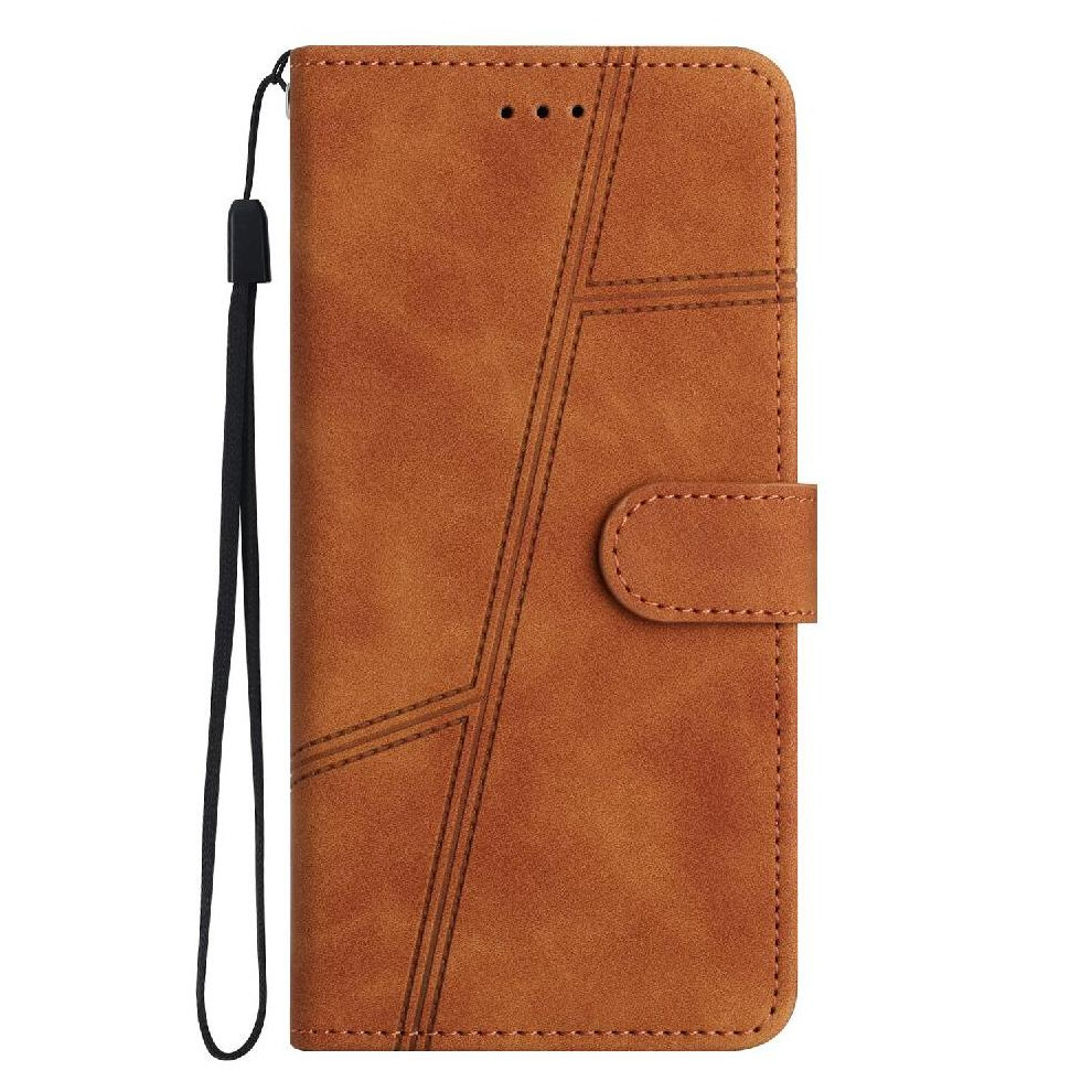 (Brown) Flip Case For Motorola Moto G15 Power Card Slots Holder Magnetic Wallet Pu Leather Flip Folio Full Protection Wrist Strap Brown 764563537488