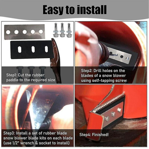 Snow Blower Impeller Modification Kit - 3/8inch 3-blade compatible, compatible Modifies 2-stage Machine 2