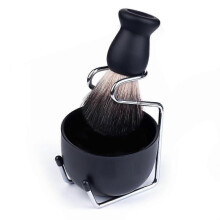 Shaving Brush Set for Men, 3pcs Shaving Set Includes Shaving Brush Shaving Bowl and Razor Stand
