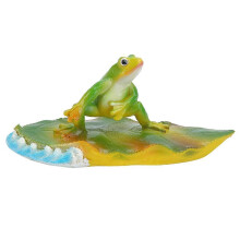 (style4952, One size) Simulation Artificial Floating Water Lotus Leaf Frog Amimal Pond Fish Tank Decoration