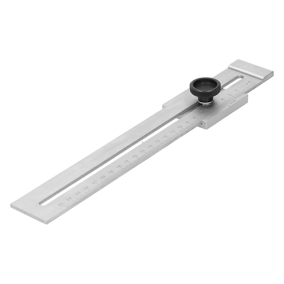 (As Show, One Size) Hole Scribing Ruler 0250Mm Woodworking Scribe Crossedout Tool Carpentry Marker Line Gauge 4909775692624