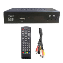 (As show, One size) DVB T2 HEVC 265 Digital TV Tuner DVB-T2 265 1080P HD Decoder USB Terrestrial TV Receiver EPG Set Top Box,EU Plug