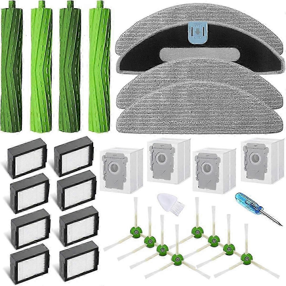 Kikidex (As Show, One Size) 28 Pack Replacement Spare Part Compatible With Combo I5,I5+,J5, J5+ Robotic Vacuum Cleaners
